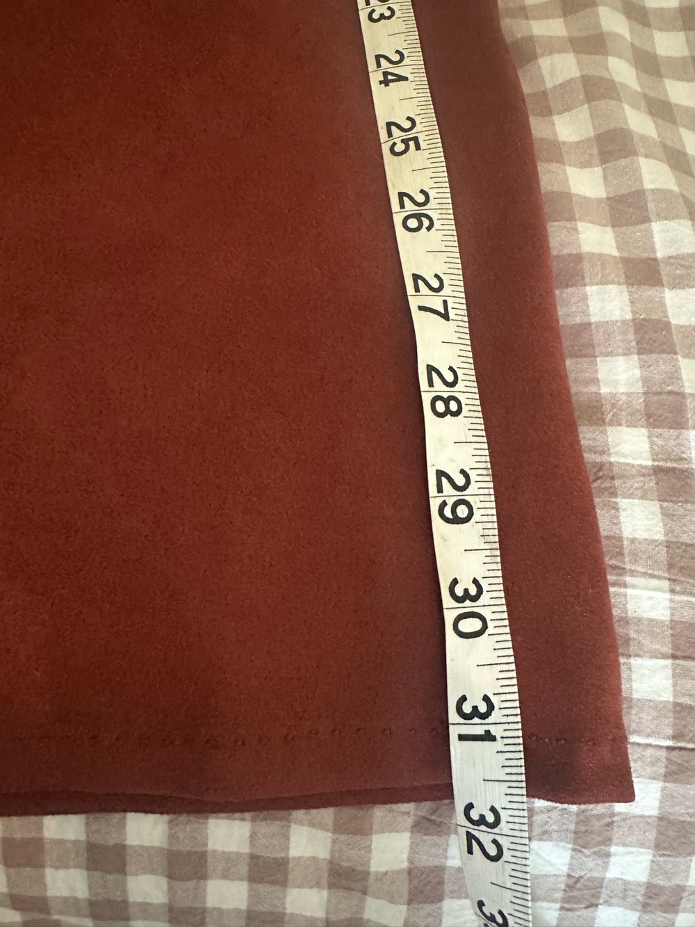 Max Studio Rust Suede A-Line Skirt - Picture 4 of 4